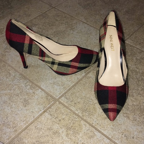 Nine West plaid heels - Picture 2 of 2